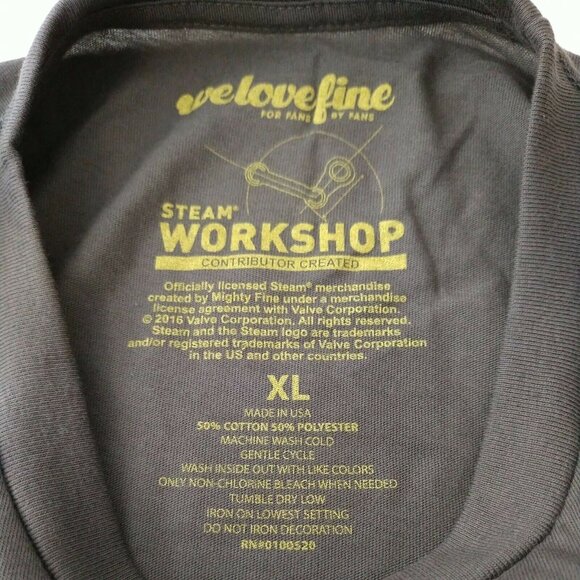 WeLoveFine Valve Steam Workshop Overwhelming Odds Gray T-Shirt Men Size XL - Picture 6 of 6